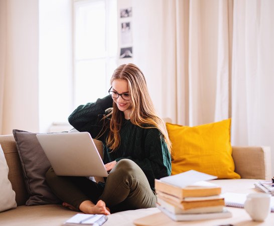Student with a back-to-school hairstyle