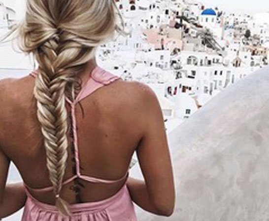 Young blonde with pretty braids styled with Number 4 Hair Care|Number 4 High performance hair care braids