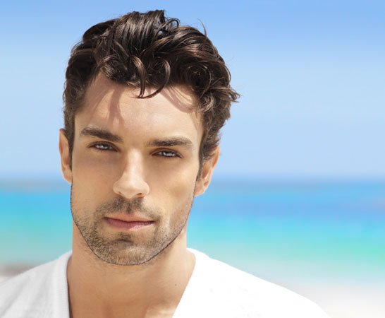 Young man with unruly hair