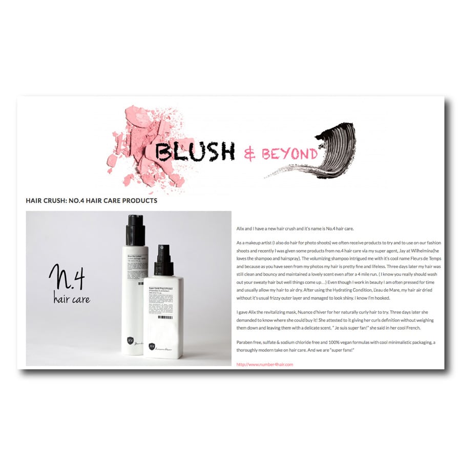 Blush & Beyond - Number 4 Hair Care