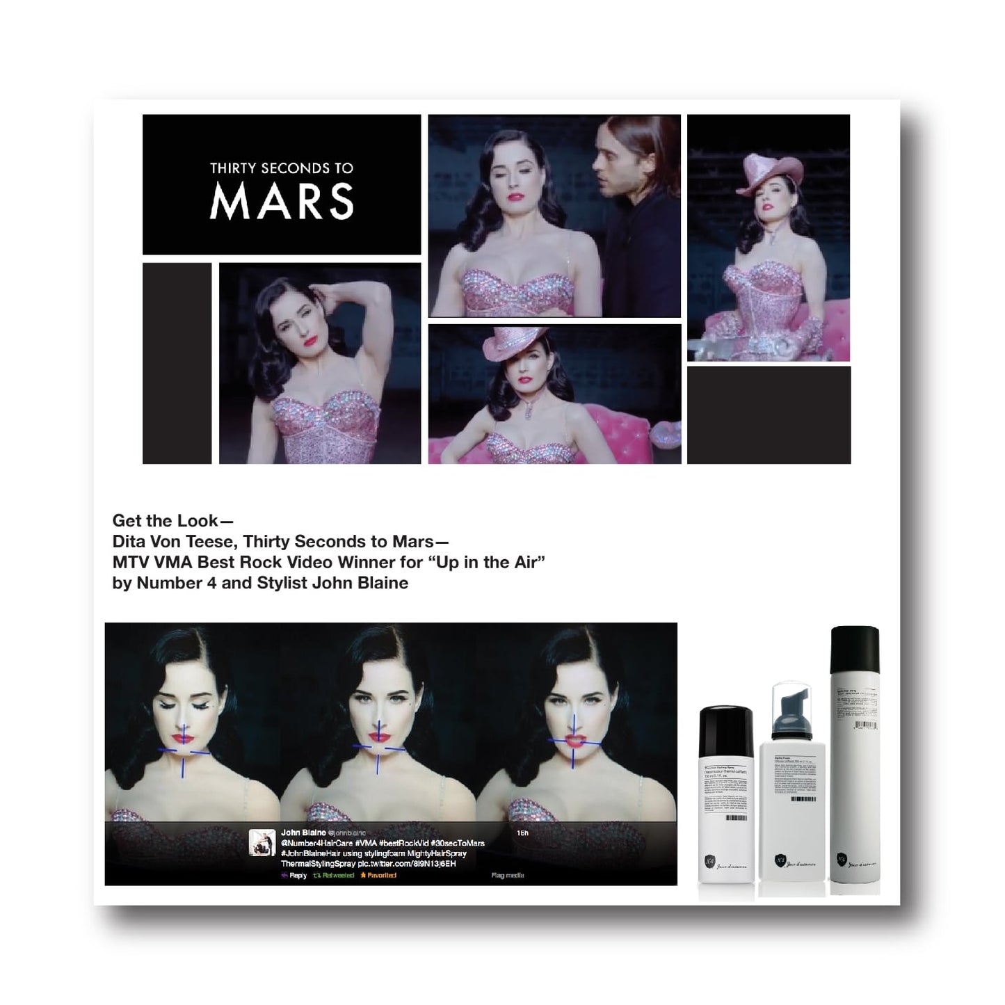 John Blaine Best Rock Video VMAs - Number 4 Hair Care