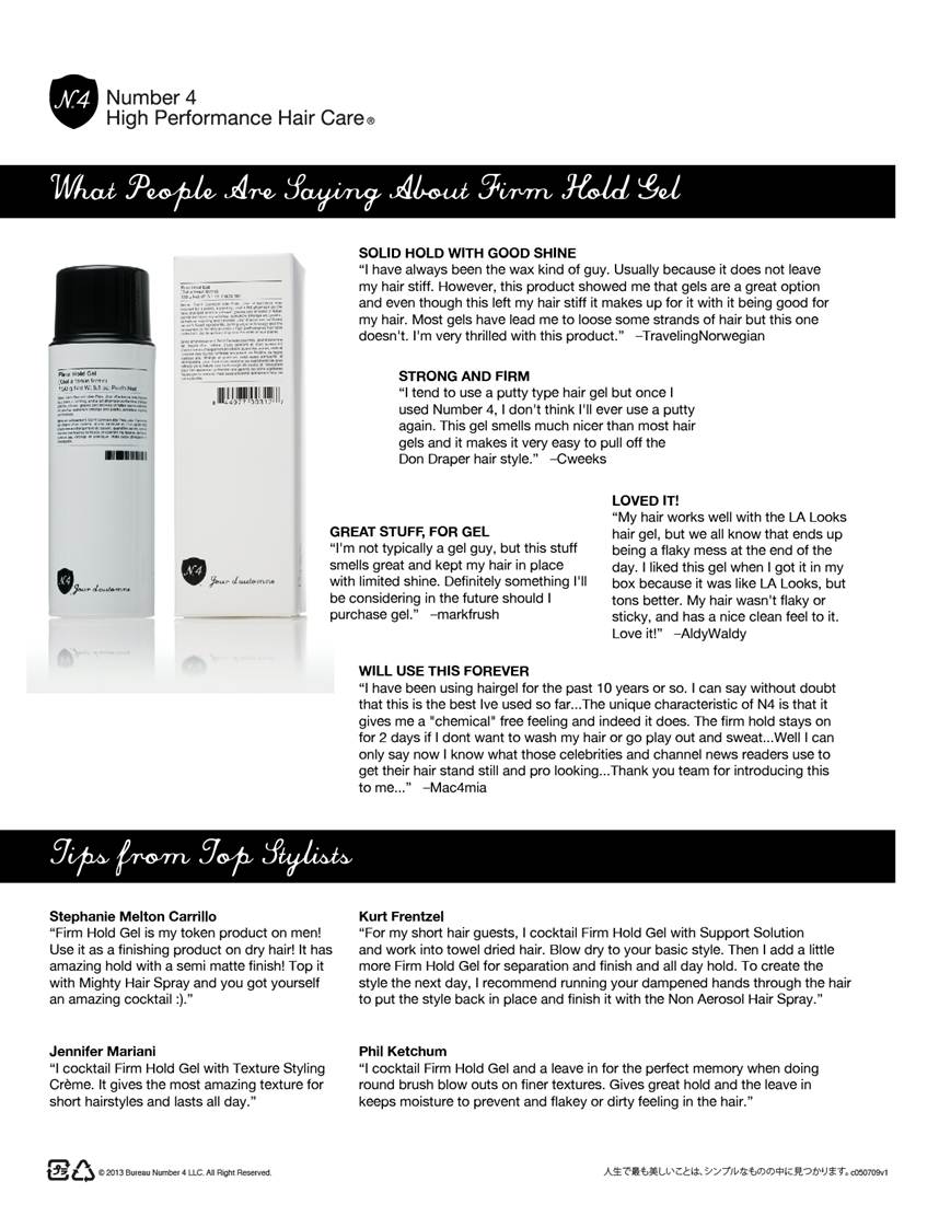 Let’s Talk About Firm Hold - Number 4 Hair Care
