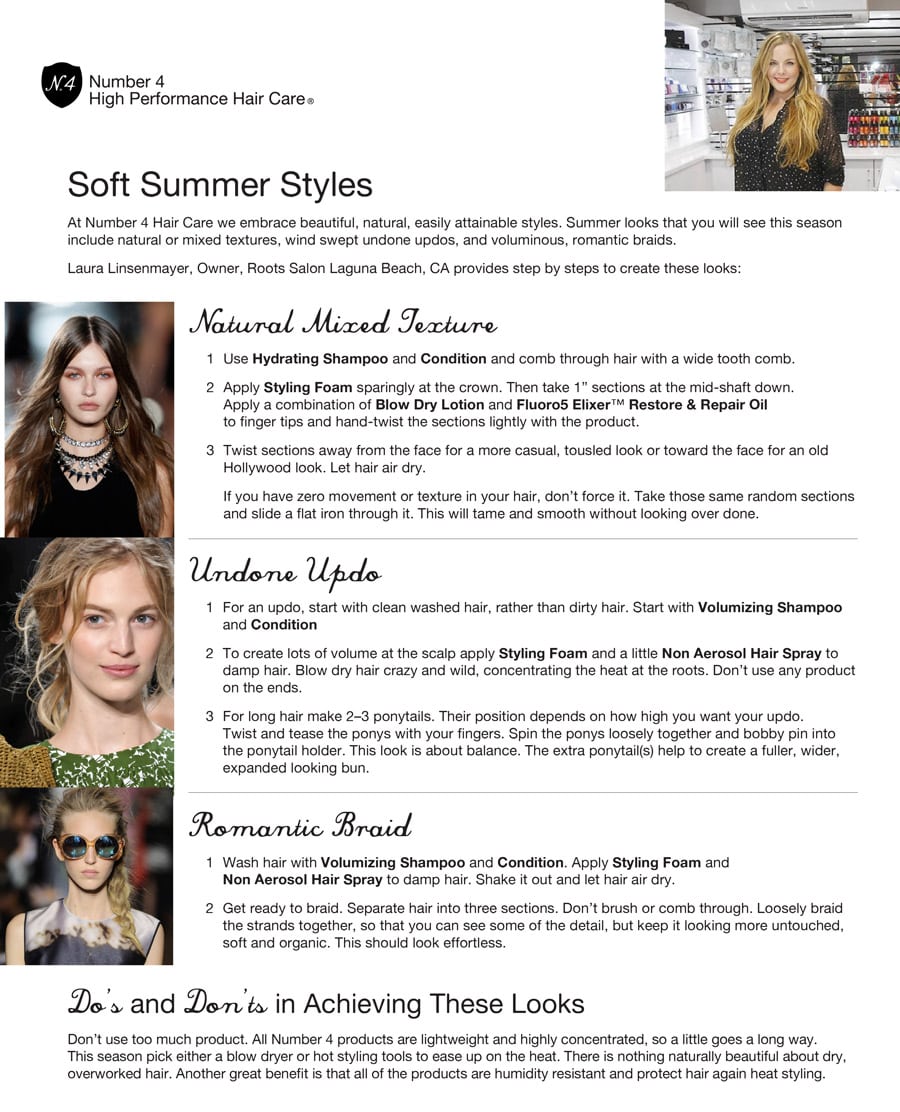 Soft Summer Styles - Number 4 Hair Care
