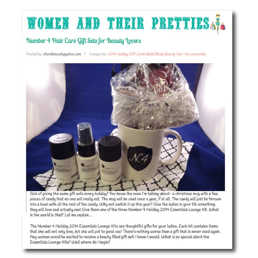 Women and their Pretties - Number 4 Hair Care